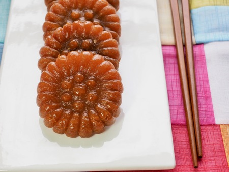 Korean traditional sweets Yakgwa, Honey Cookieの写真素材