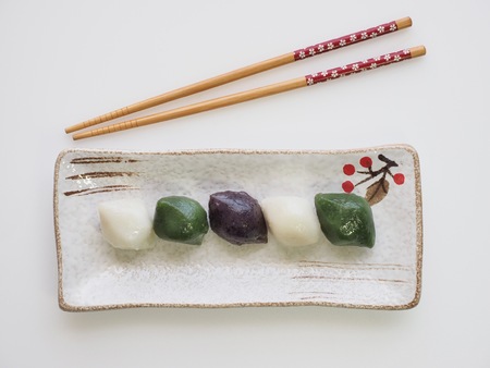 Korean food Songpyeon, half-moon-shaped rice cakeの写真素材