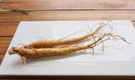 Korean food Fresh Ginseng, sesameの写真素材