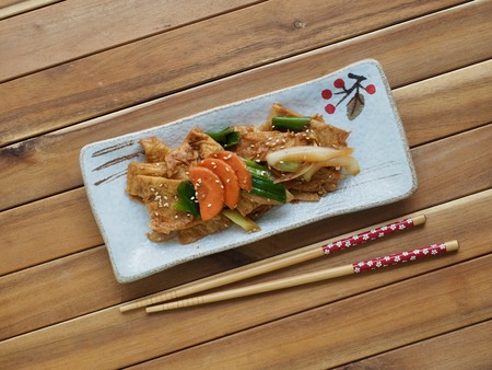 Asian food Fried oden vegetablesの写真素材