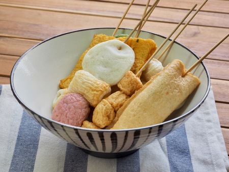 Asian food fish cake, fish paste, eomukの写真素材