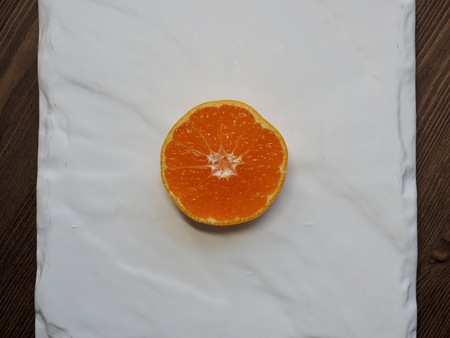 Fresh Korean fruit Jeju citrus, mandarin, tangerineの写真素材