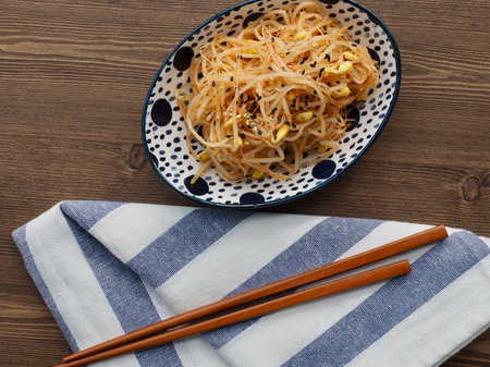 Korean food Seasoned Bean Sprouts, Mix bean sprouts