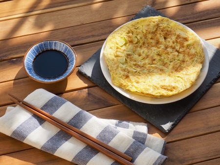 Asian food Egg pancakesの写真素材