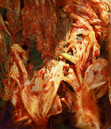 Korean food fresh kimchiの写真素材