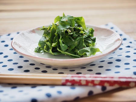 Korean food Seasoned Pigweed,の写真素材