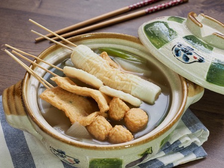 Asian food Fish paste stew, eomuk tangの写真素材