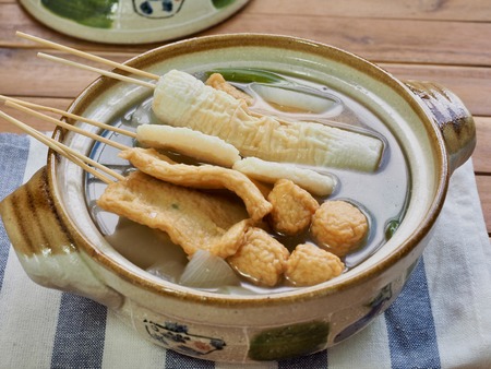 Asian food Fish paste stew, eomuk tangの写真素材