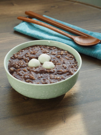 Korean food Red bean porridge