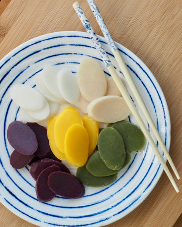 Korean food, Five colors Bar rice cake