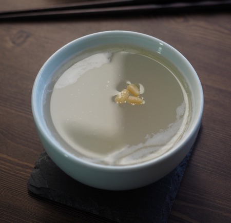 Korean traditional drink, sikhye, sweet rice drink and hangwaの写真素材