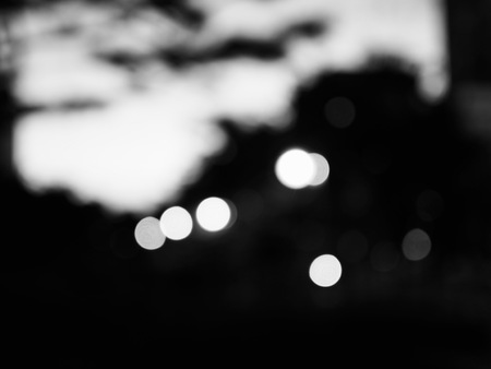 City center night street bokeh, missed focusの写真素材