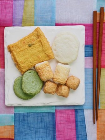 Asian food fish cake, fish paste, eomuk, odengの写真素材