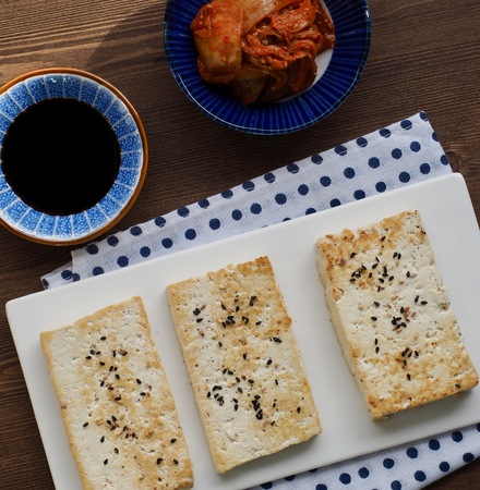 Korean food tofu kimchiの写真素材