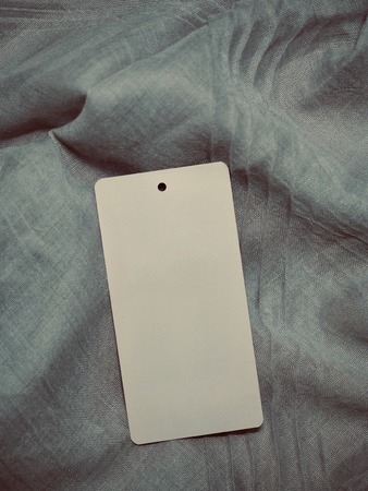 Cotton fiber and clothing labelの写真素材