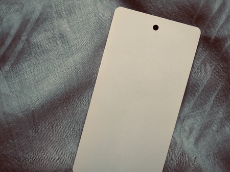 Cotton fiber and clothing labelの写真素材