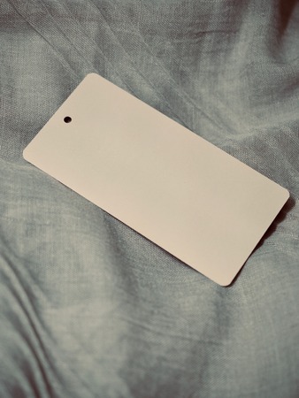 Cotton fiber and clothing labelの写真素材