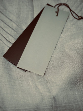 Cotton fiber and clothing labelの写真素材