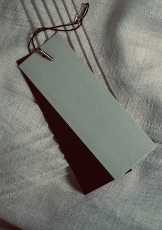 Cotton fiber and clothing labelの写真素材