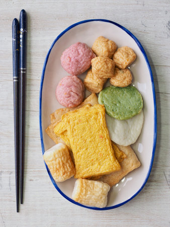 Asian food fish cake, fish paste, eomuk, odeng