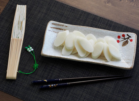Korean food, Bar rice cake and folding fan
