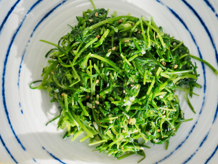 Korean food Seasoned vegetable, sebal namul, Spergularia marina Griseb
