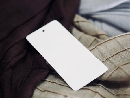 Cotton fiber and clothing labelの写真素材