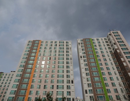 Cheongju City, Korea March 21, 2019: Apartment in Korea Cheongju Cityのeditorial素材