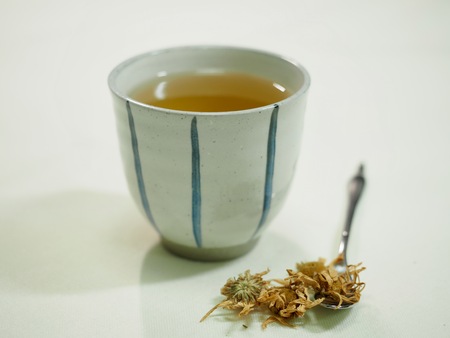 Asian herbal tea, Chrysanthemum teaの写真素材