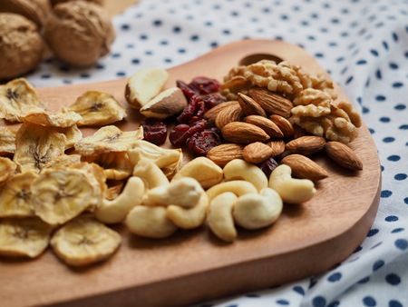 Dried fruits and nutsの写真素材
