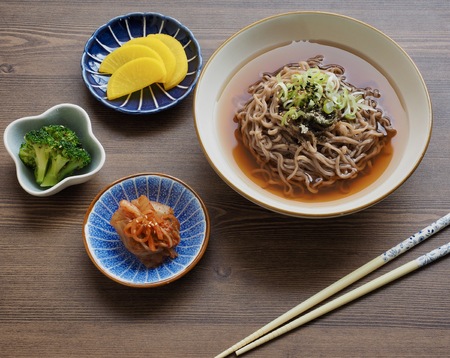 Asian food buckwheat noodlesの写真素材