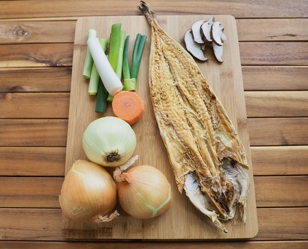 Korean food ingredients dried fish and vegetable, Dried pollackの写真素材