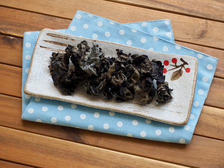 Asian food Dried tree ear mushroom, Macerate tree ear mushroomの写真素材