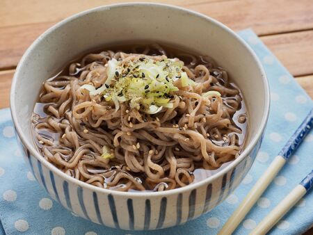 Asian food buckwheat noodles, Summer foodの写真素材