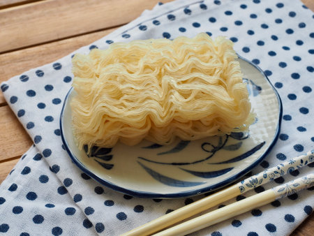 Asian food rice noodles, Dried rice noodles