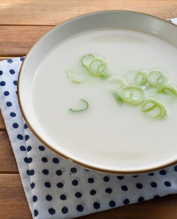 Korean food beef leg bone soupの写真素材