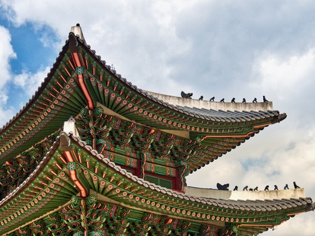 Korean traditional building Gwanghwamun, Korean cultureのeditorial素材