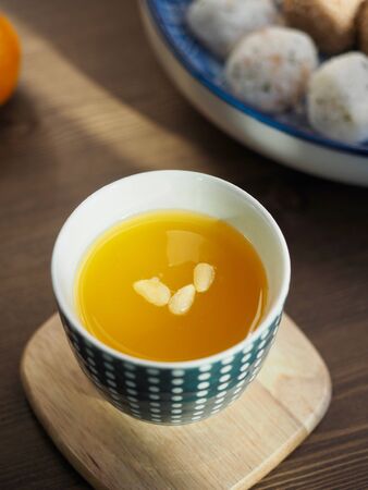 Korean beverage Sweet pumpkin sikhye, Pumpkin beverageの写真素材