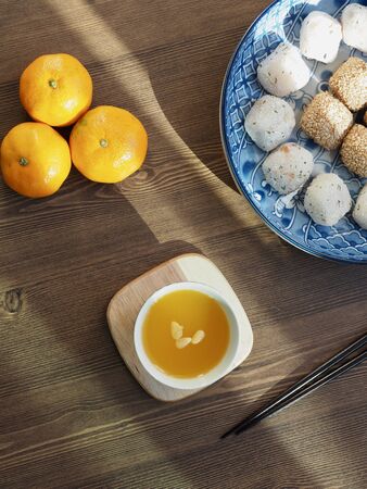 Korean beverage Sweet pumpkin sikhye, Pumpkin beverageの写真素材