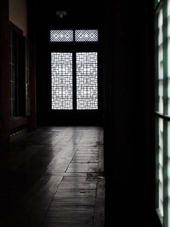Korean traditional palace door, Wood doorのeditorial素材