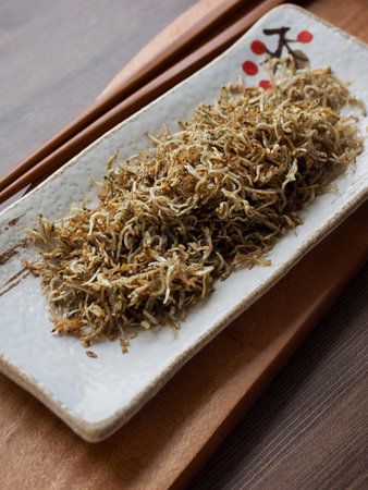 Korean food Stir-fried anchovies, Small anchovy, Korean side dishes