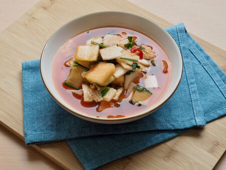 Korean traditional food water kimchiの写真素材