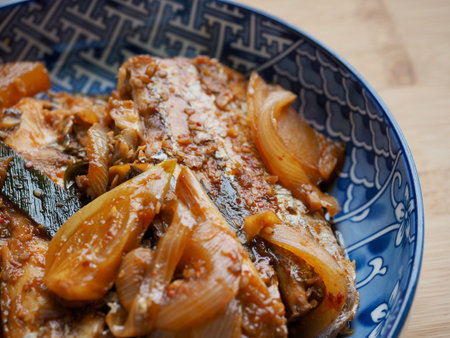 Korean food Stewed Cutlassfish soy sauce