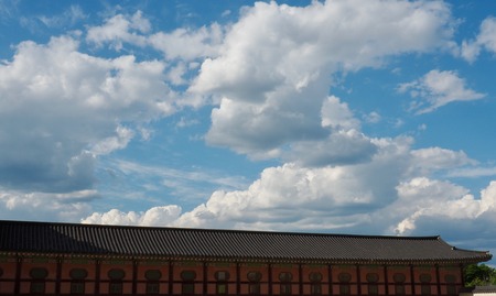 Korean traditional palace Gyeongbok Palaceのeditorial素材