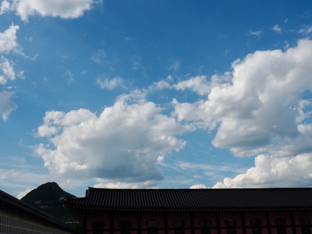 Korean traditional palace Gyeongbok Palaceのeditorial素材