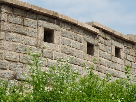 Korean Traditional Architecture Castle Wallのeditorial素材