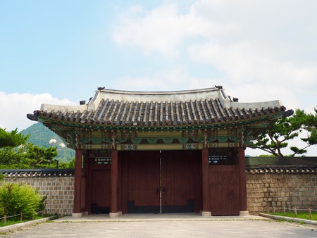 Korean traditional palace Gyeongbok Palaceのeditorial素材