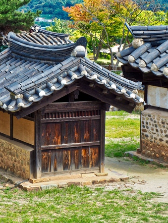Korean traditional architecture, Hanok, houseのeditorial素材