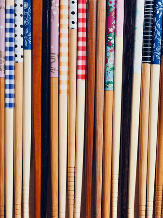 Oriental chopsticks of various shapes
