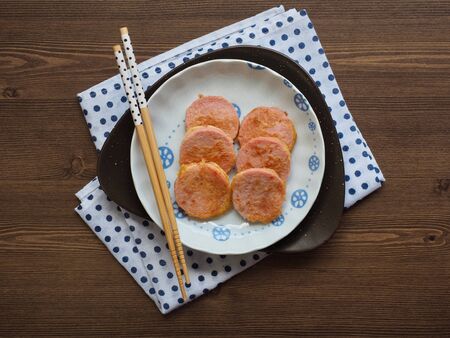 Korean style sausage roast, Korean style meatballの写真素材